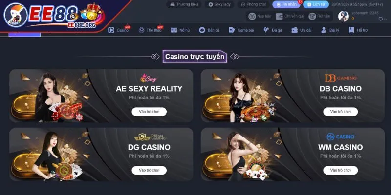 Đánh giá EE88 kho game đa dạng và hấp dẫn