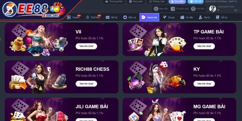 Game bài EE88 sâm lốc tốc độ và sự quyết đoán lên ngôi